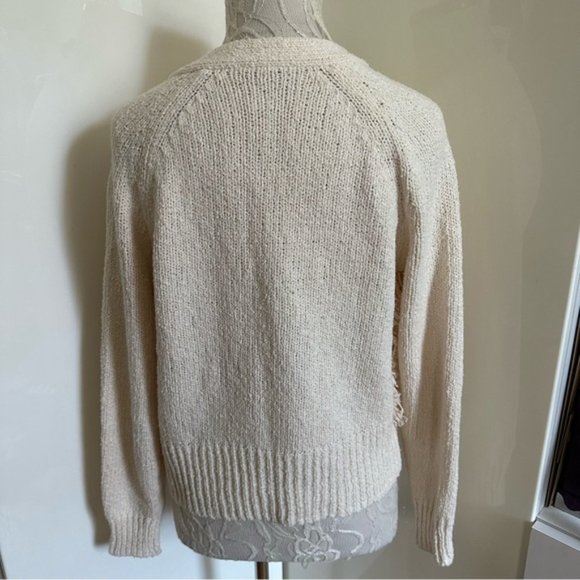 NWOT Madewell Chatterton Fringe Cardigan Sweater sz XS - Picture 9 of 12